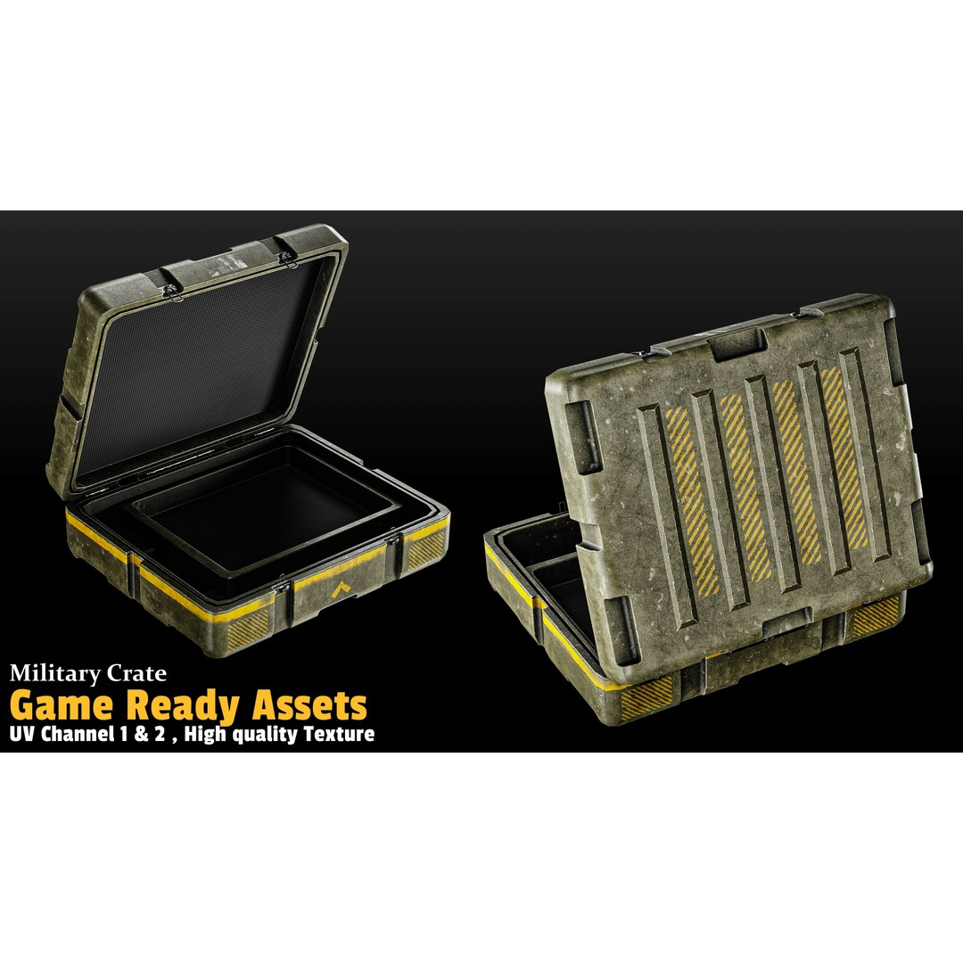 17 Crate 3D Model – Mid Poly Game Asset with PBR Textures, FBX/OBJ - View 15