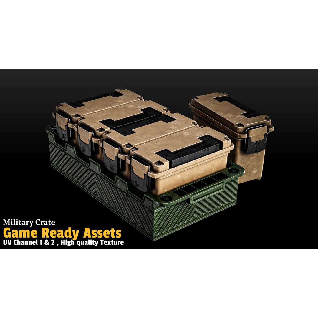 17 Crate 3D Model – Mid Poly Game Asset with PBR Textures, FBX/OBJ - View 17