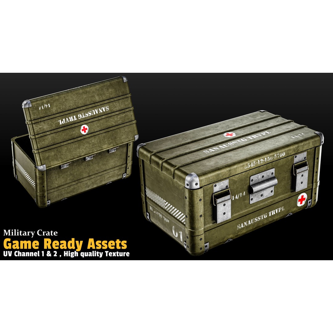 17 Crate 3D Model – Mid Poly Game Asset with PBR Textures, FBX/OBJ - View 19
