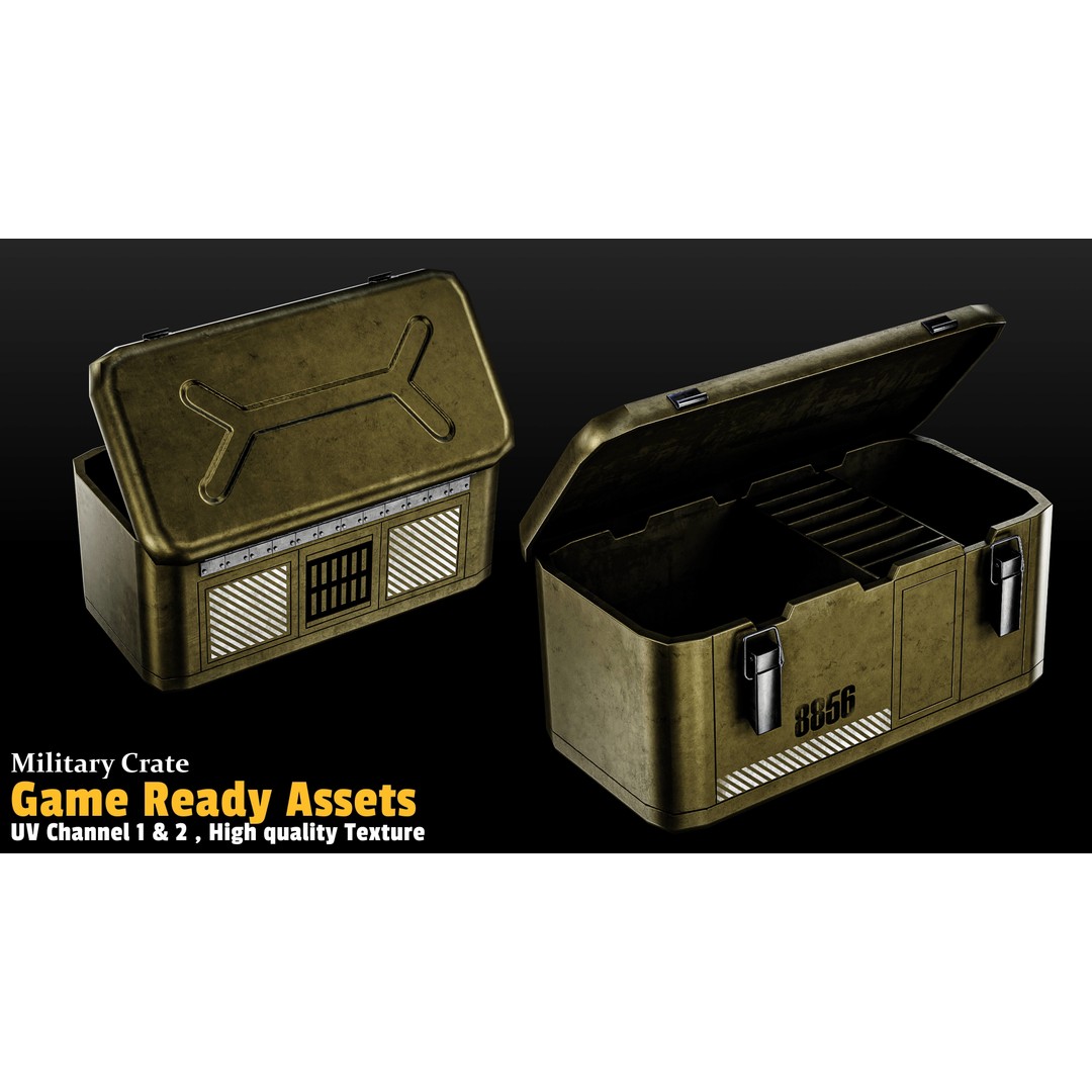 17 Crate 3D Model – Mid Poly Game Asset with PBR Textures, FBX/OBJ - View 3