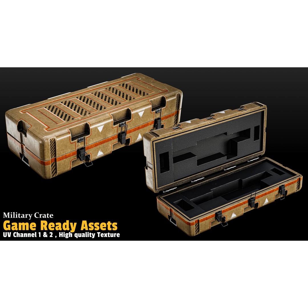 17 Crate 3D Model – Mid Poly Game Asset with PBR Textures, FBX/OBJ - View 4
