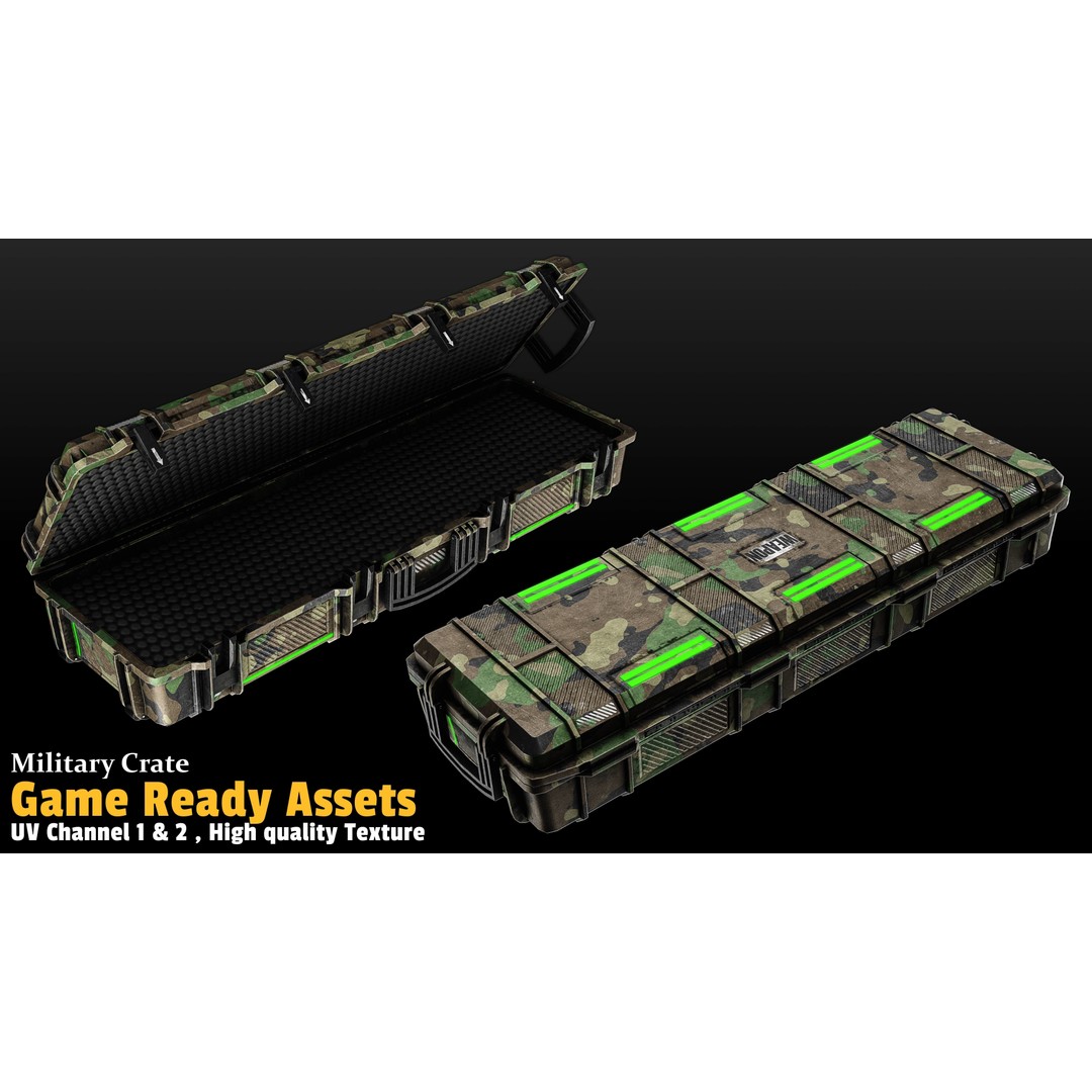 17 Crate 3D Model – Mid Poly Game Asset with PBR Textures, FBX/OBJ - View 7
