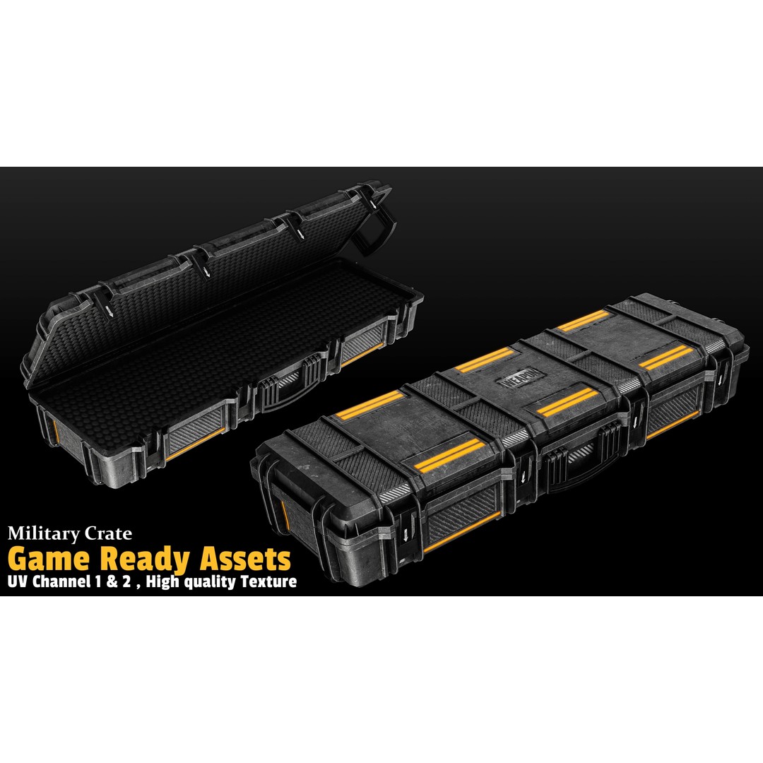 17 Crate 3D Model – Mid Poly Game Asset with PBR Textures, FBX/OBJ - View 8