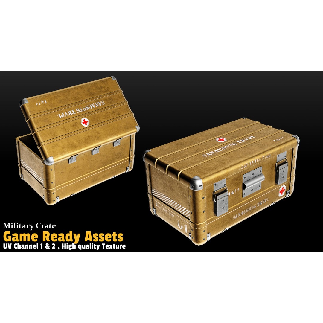 17 Crate 3D Model – Mid Poly Game Asset with PBR Textures, FBX/OBJ - View 9