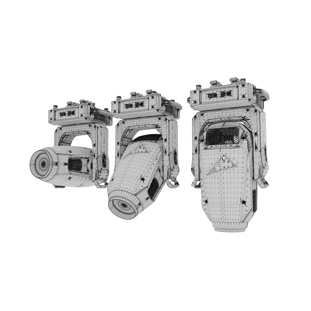 Martin Era 800 Concert Stage Spotlight 3D Model – Low Poly PBR Asset, FBX