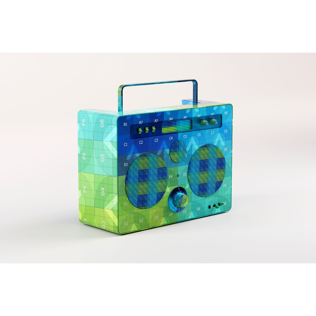 SongBook Max 3D Model – Detailed Vintage Speaker, FBX, Blender, OBJ - View 14