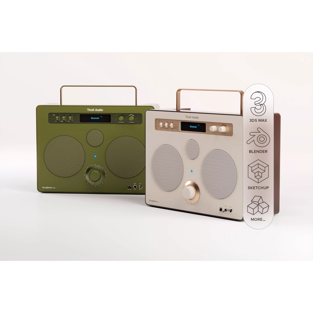 SongBook Max 3D Model – Detailed Vintage Speaker, FBX, Blender, OBJ - View 2