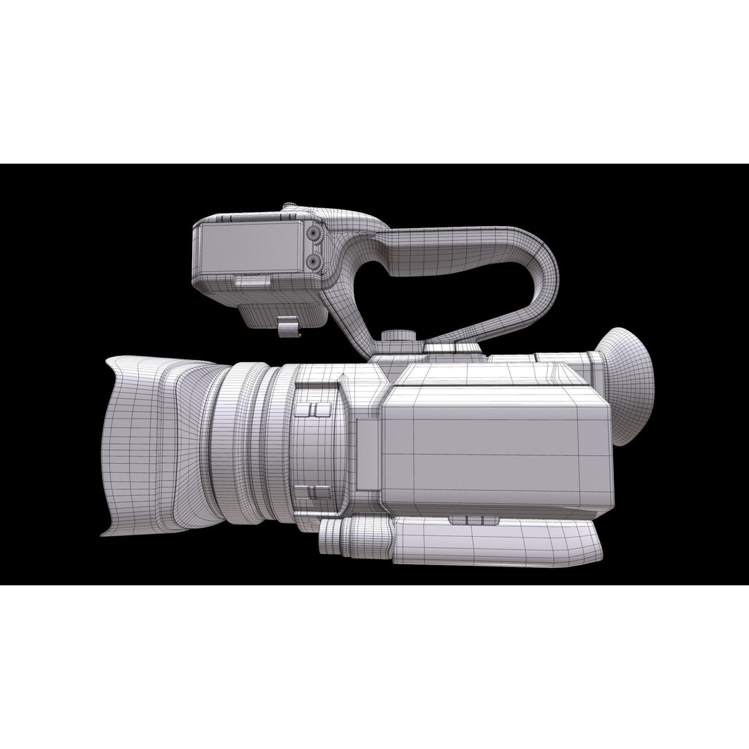 JVC GY-HM250U Camcorder 3D Model – PBR Textured, FBX Format - View 12