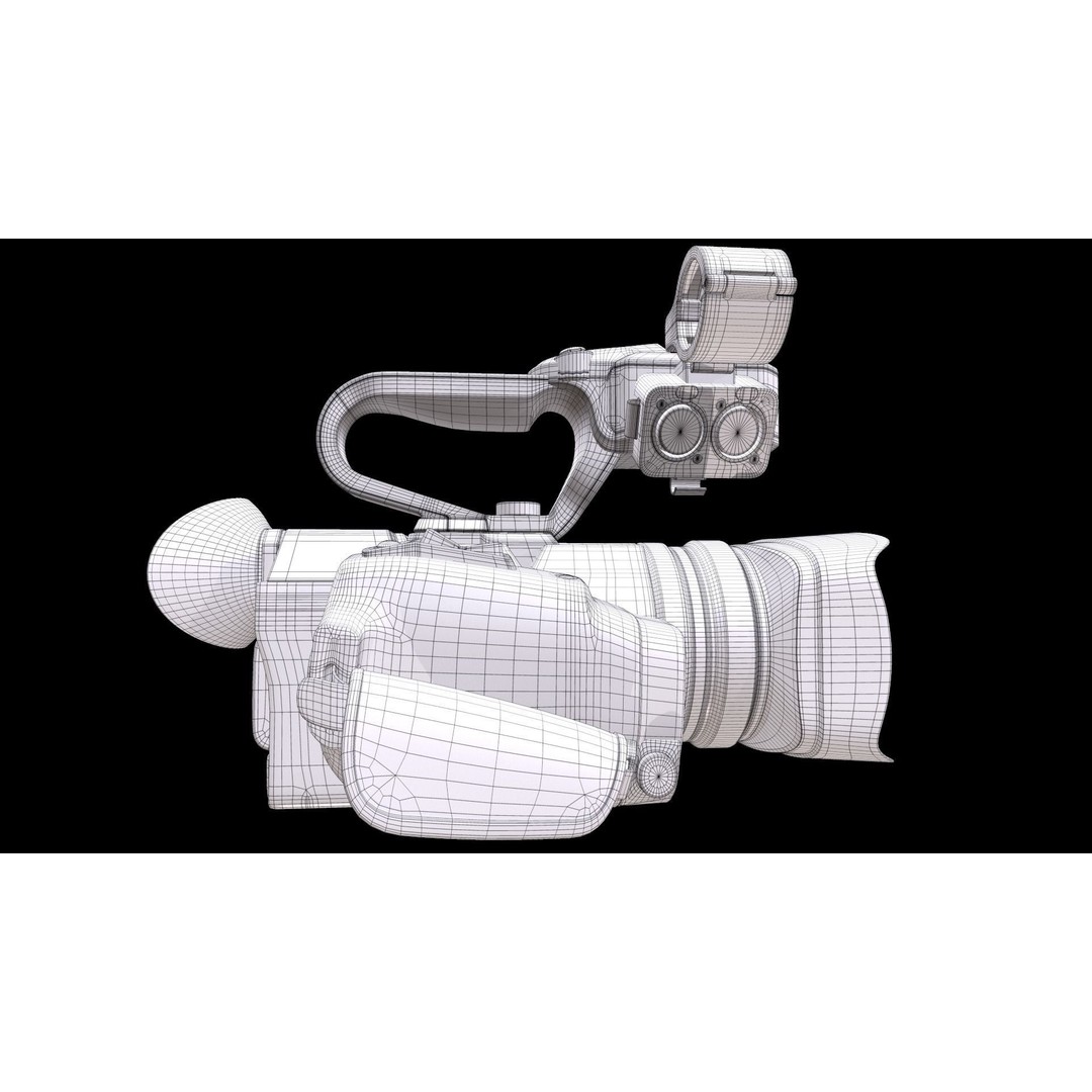 JVC GY-HM250U Camcorder 3D Model – PBR Textured, FBX Format - View 13