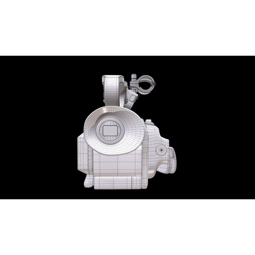 JVC GY-HM250U Camcorder 3D Model – PBR Textured, FBX Format - View 14