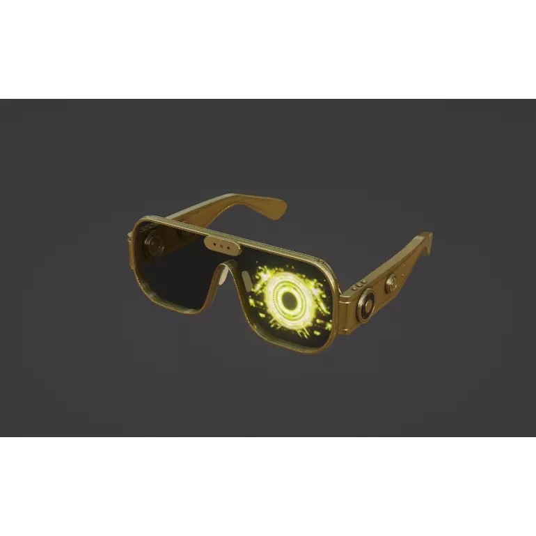 Sci-Fi AR Glasses 3D Model – Low Poly PBR Device, FBX - View 2