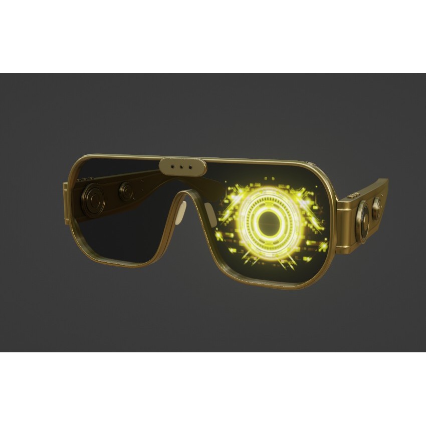 Sci-Fi AR Glasses 3D Model – Low Poly PBR Device, FBX - View 4
