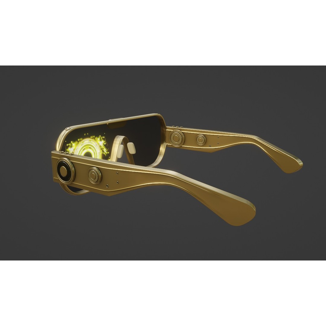 Sci-Fi AR Glasses 3D Model – Low Poly PBR Device, FBX - View 5