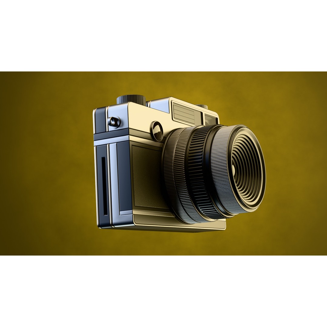 Vintage Instant Camera 3D Model – Low Poly Game Ready Asset, FBX - View 11