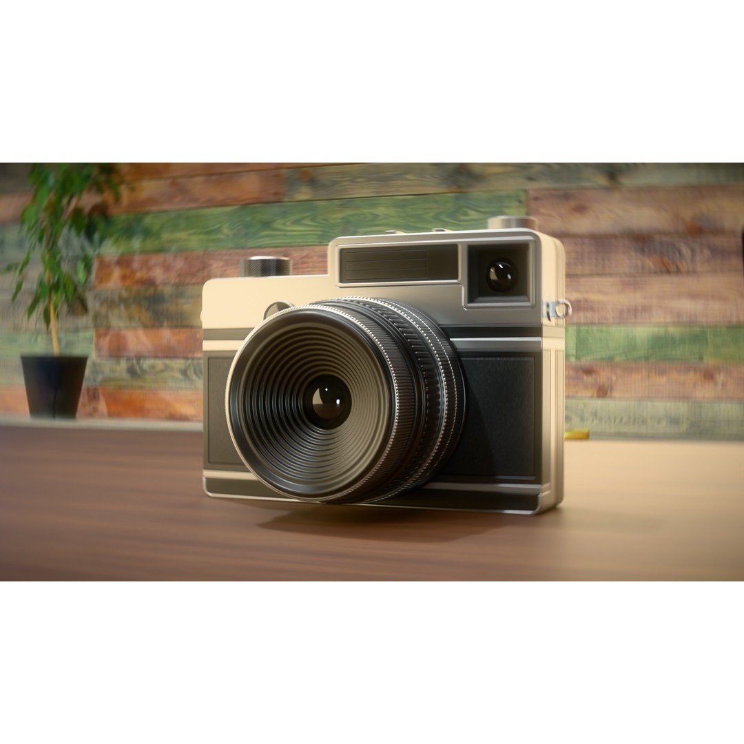Vintage Instant Camera 3D Model – Low Poly Game Ready Asset, FBX - View 16