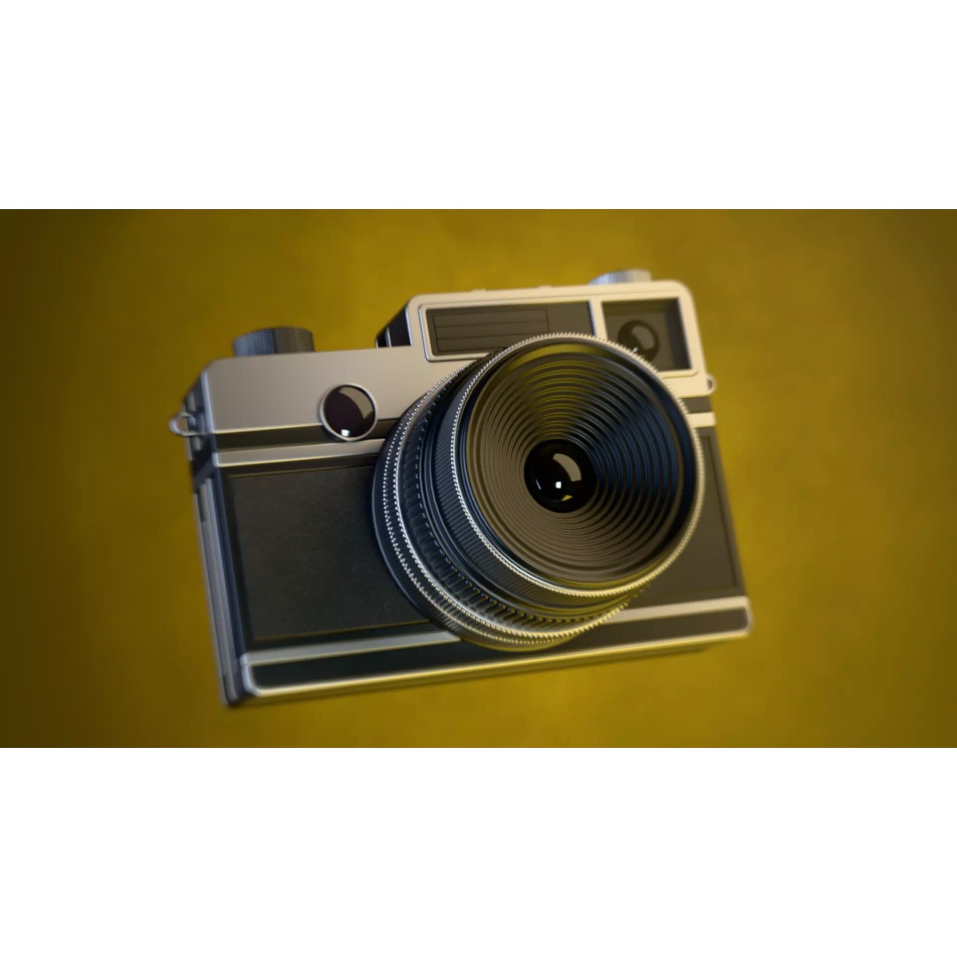 Vintage Instant Camera 3D Model – Low Poly Game Ready Asset, FBX - View 2