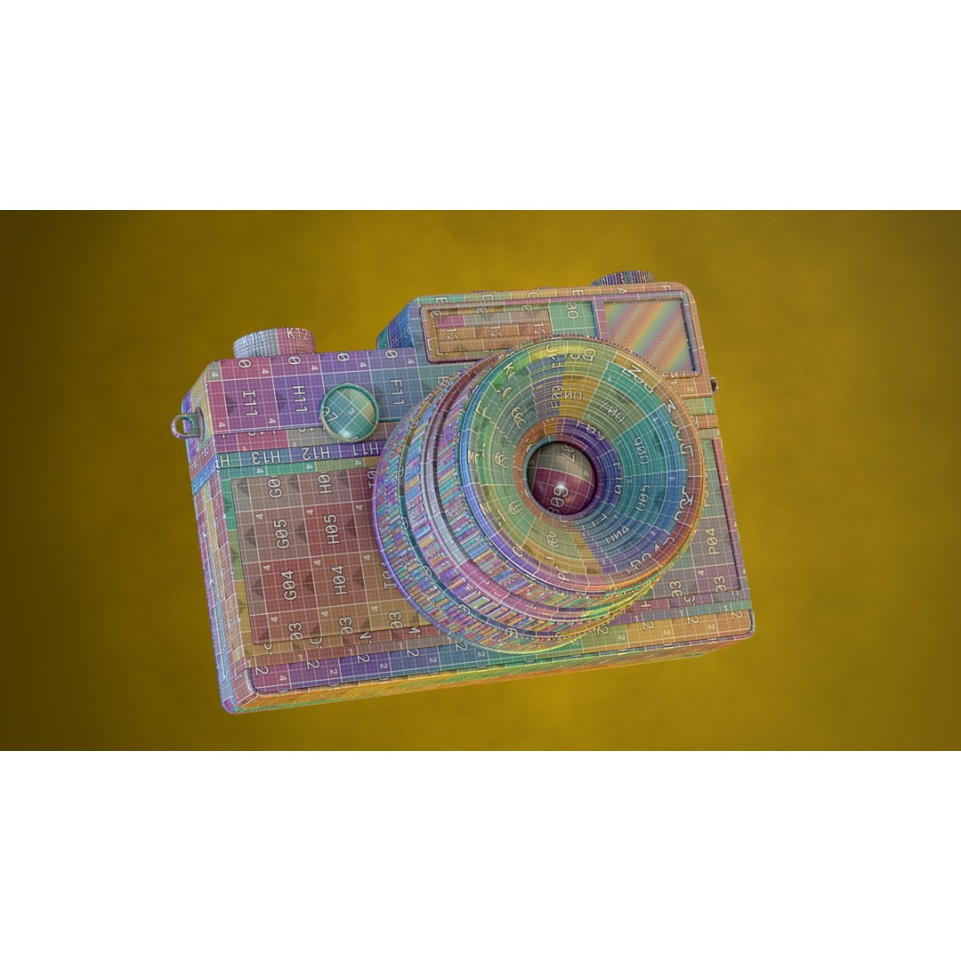 Vintage Instant Camera 3D Model – Low Poly Game Ready Asset, FBX - View 4