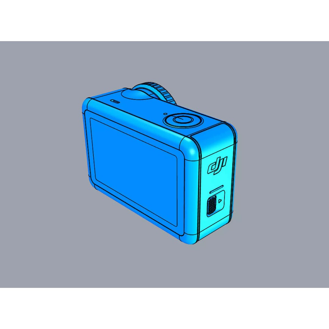 DJI Osmo Action 6 3D Model – Detailed Camera with Extension Rod Kit, FBX - View 17