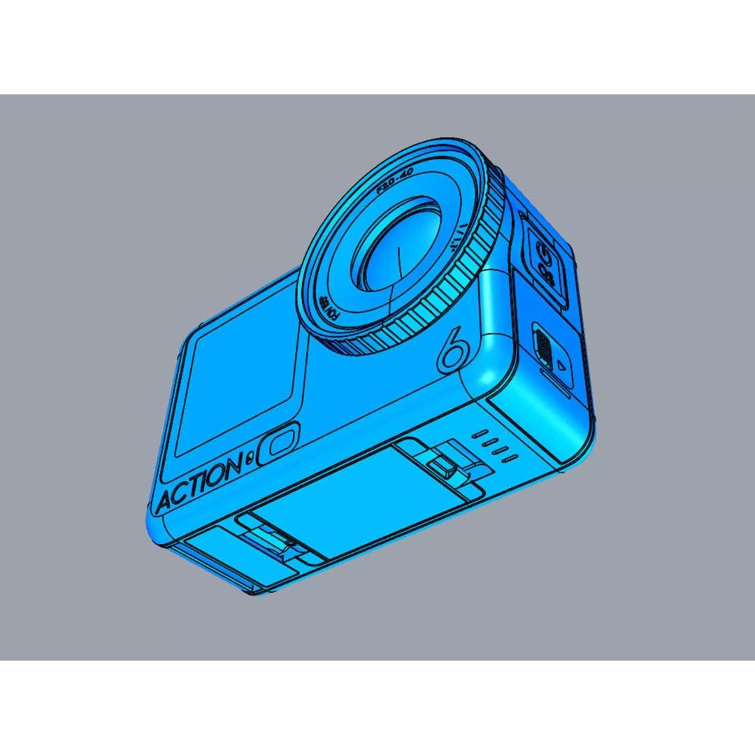 DJI Osmo Action 6 3D Model – Detailed Camera with Extension Rod Kit, FBX - View 18