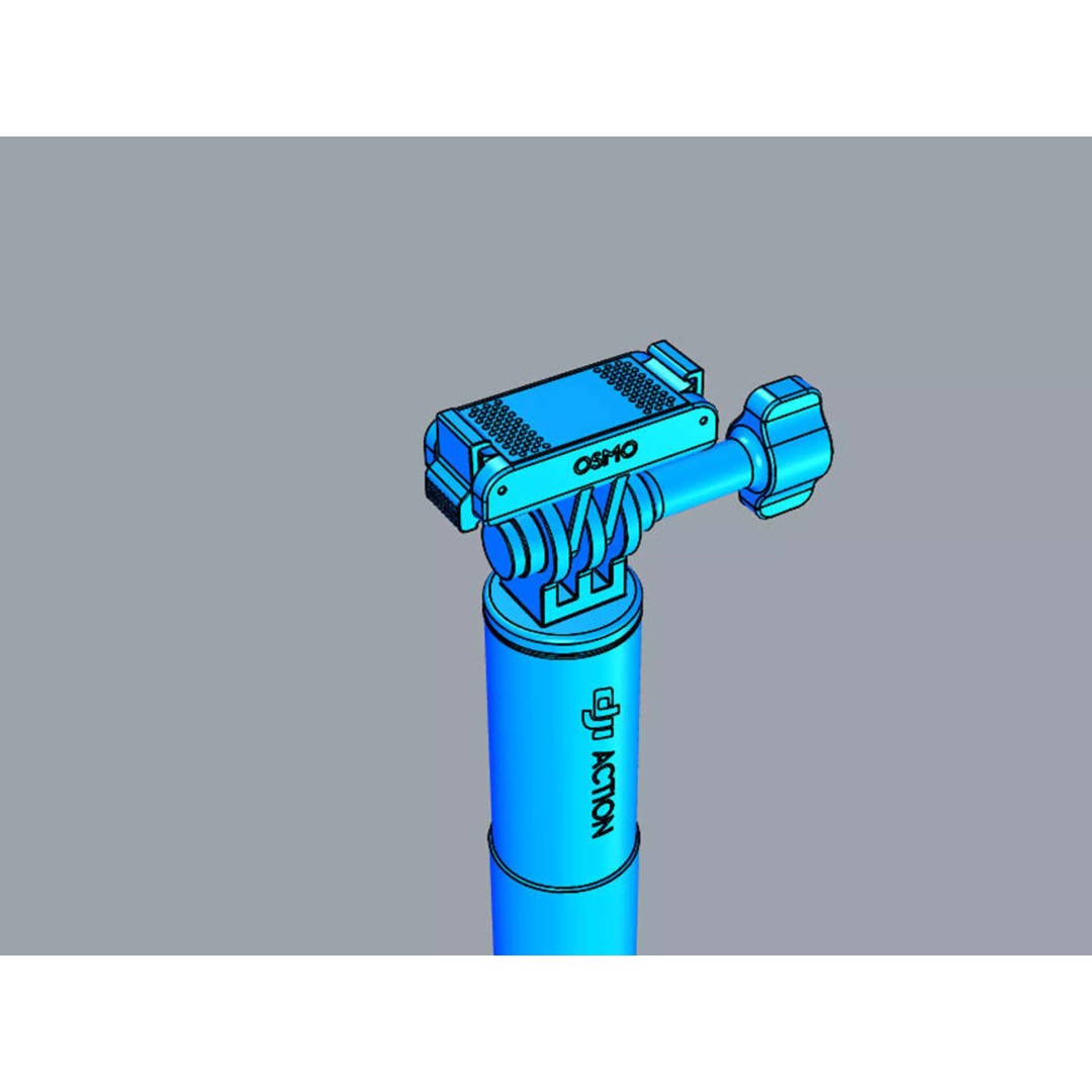DJI Osmo Action 6 3D Model – Detailed Camera with Extension Rod Kit, FBX - View 21