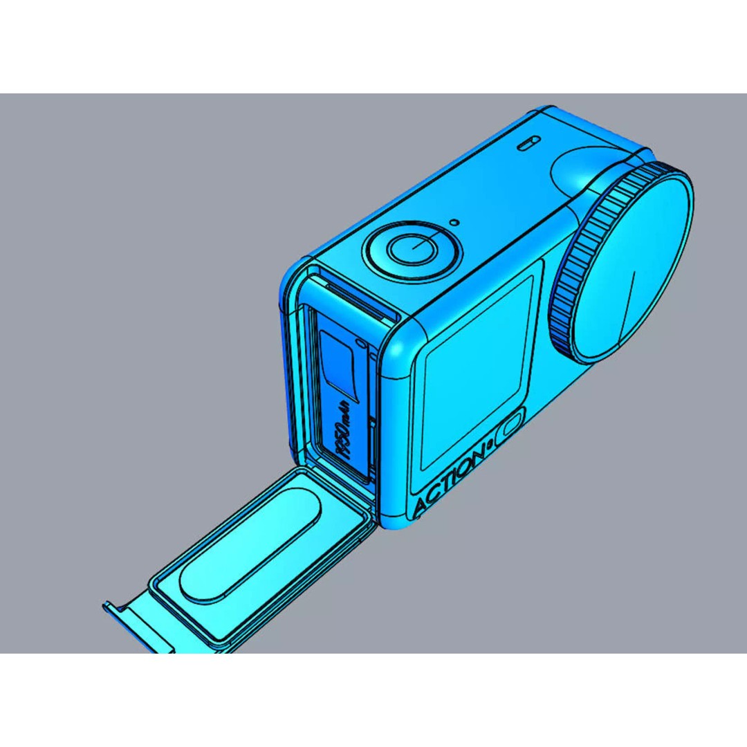 DJI Osmo Action 6 3D Model – Detailed Camera with Extension Rod Kit, FBX - View 23