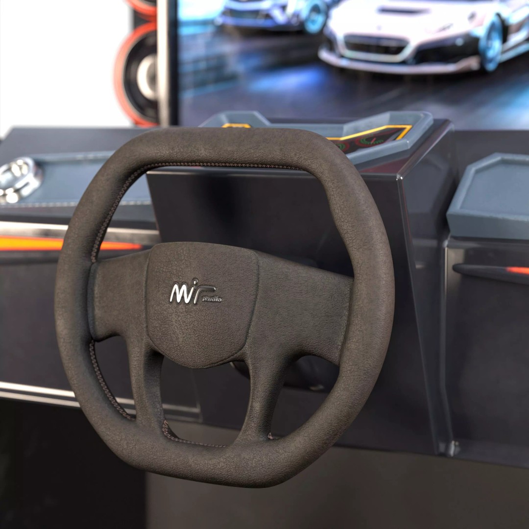 Car Racing Arcade Machine 3D Model – PBR Textures, FBX & OBJ Formats - View 4