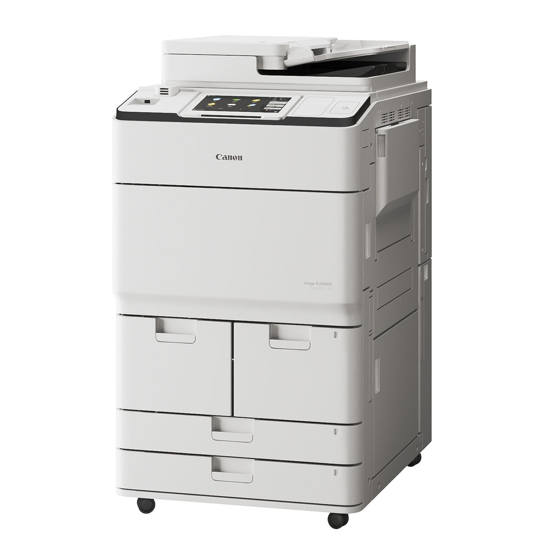 Canon Printer Set 3D Model – Photorealistic Office Equipment, FBX, OBJ - View 3