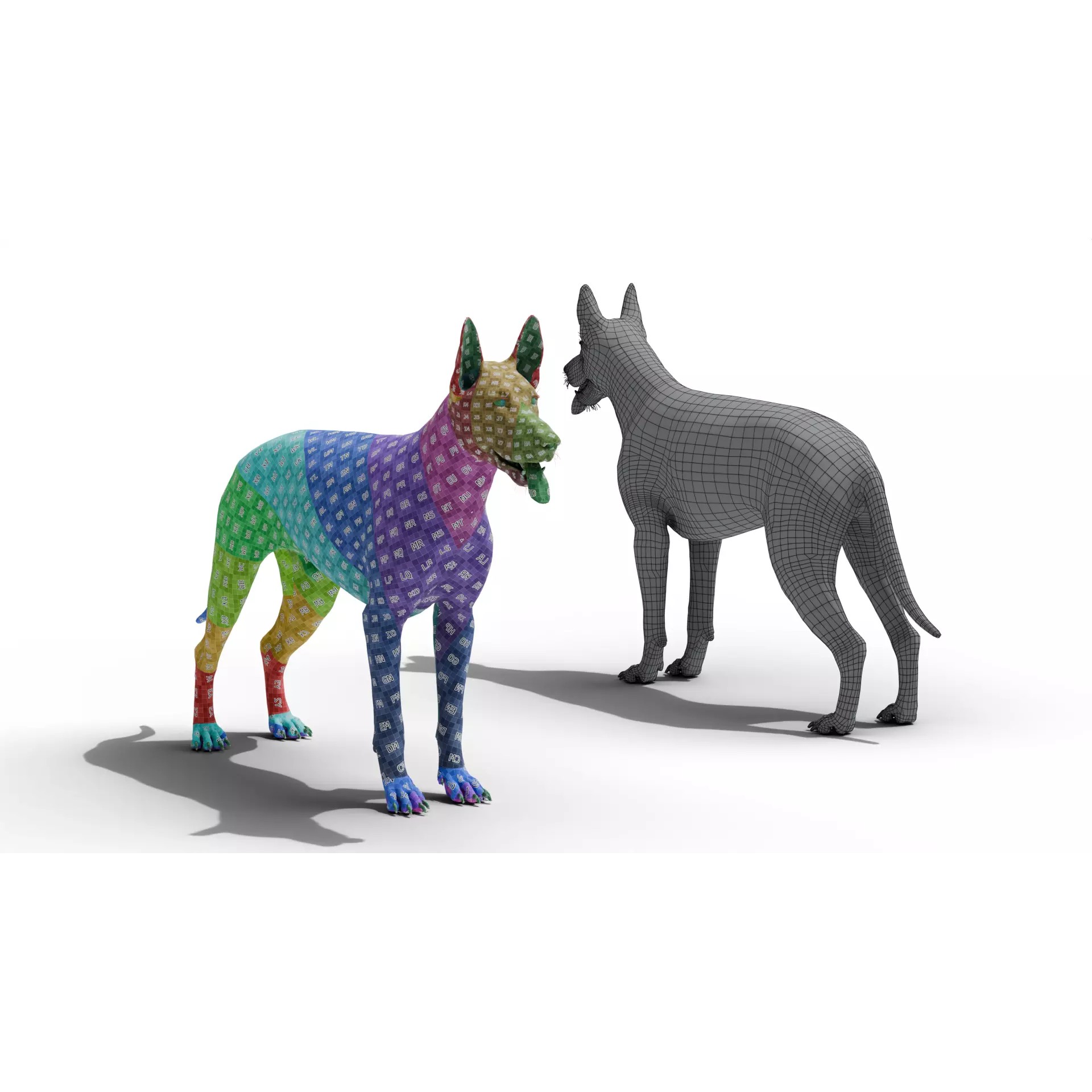 Shepherd German - Low-Poly Game-Ready 3D Model - View 12