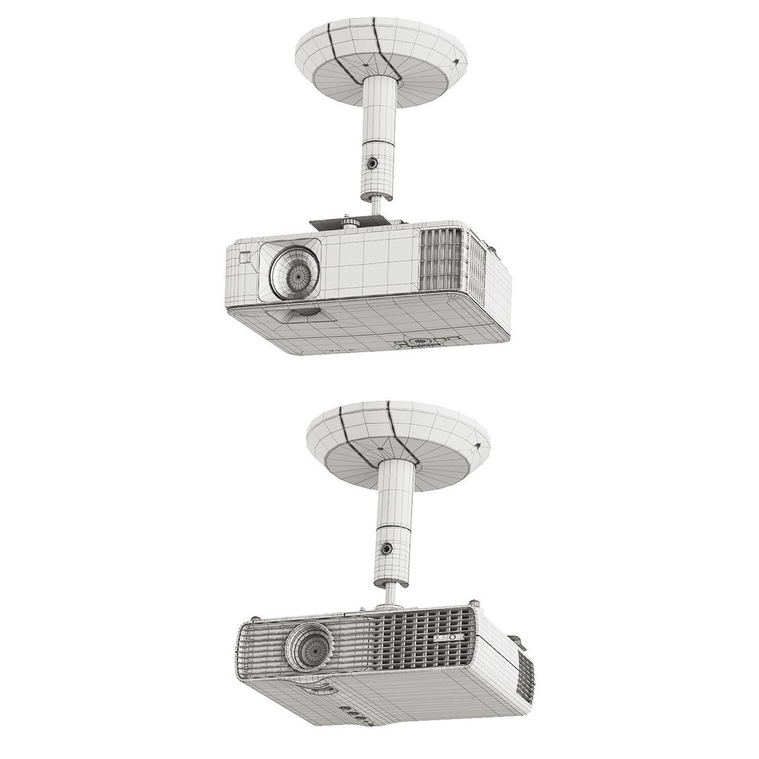 BenQ Sony Projector Set 3D Model – High Poly PBR Asset, FBX, OBJ