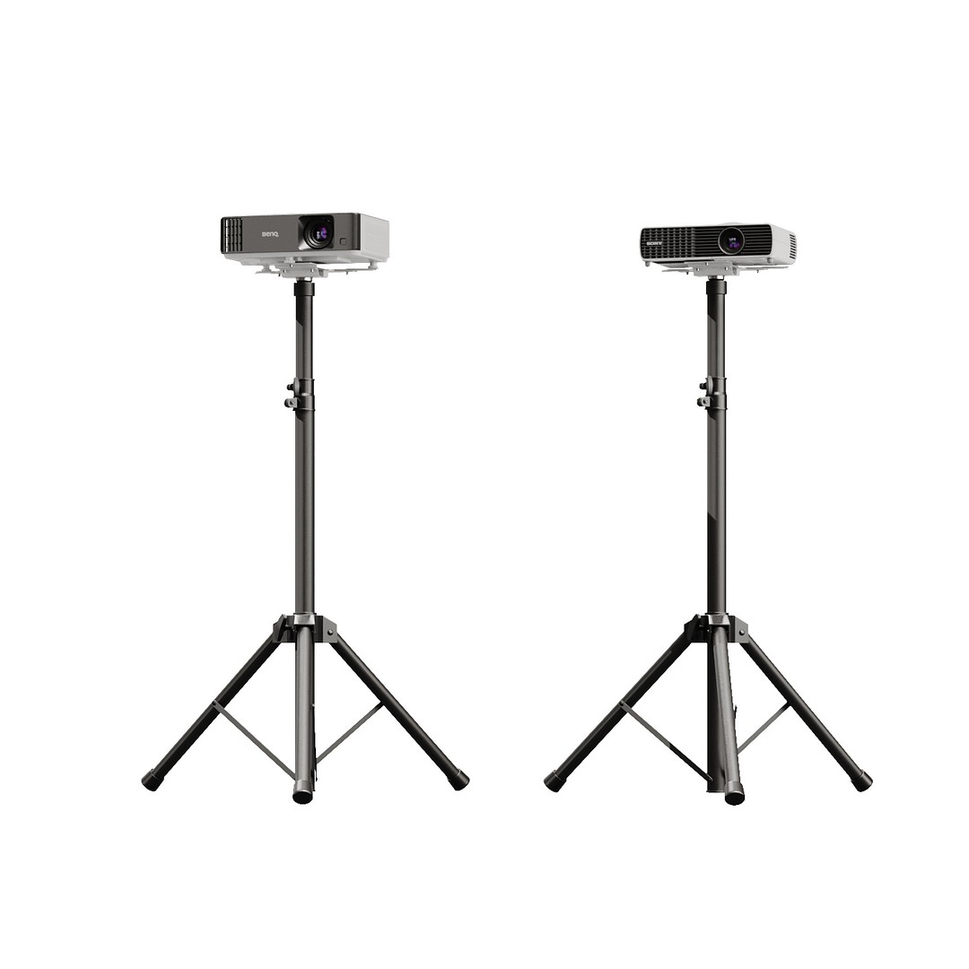 BenQ Sony Projector Set 3D Model – High Poly PBR Asset, FBX, OBJ - View 8