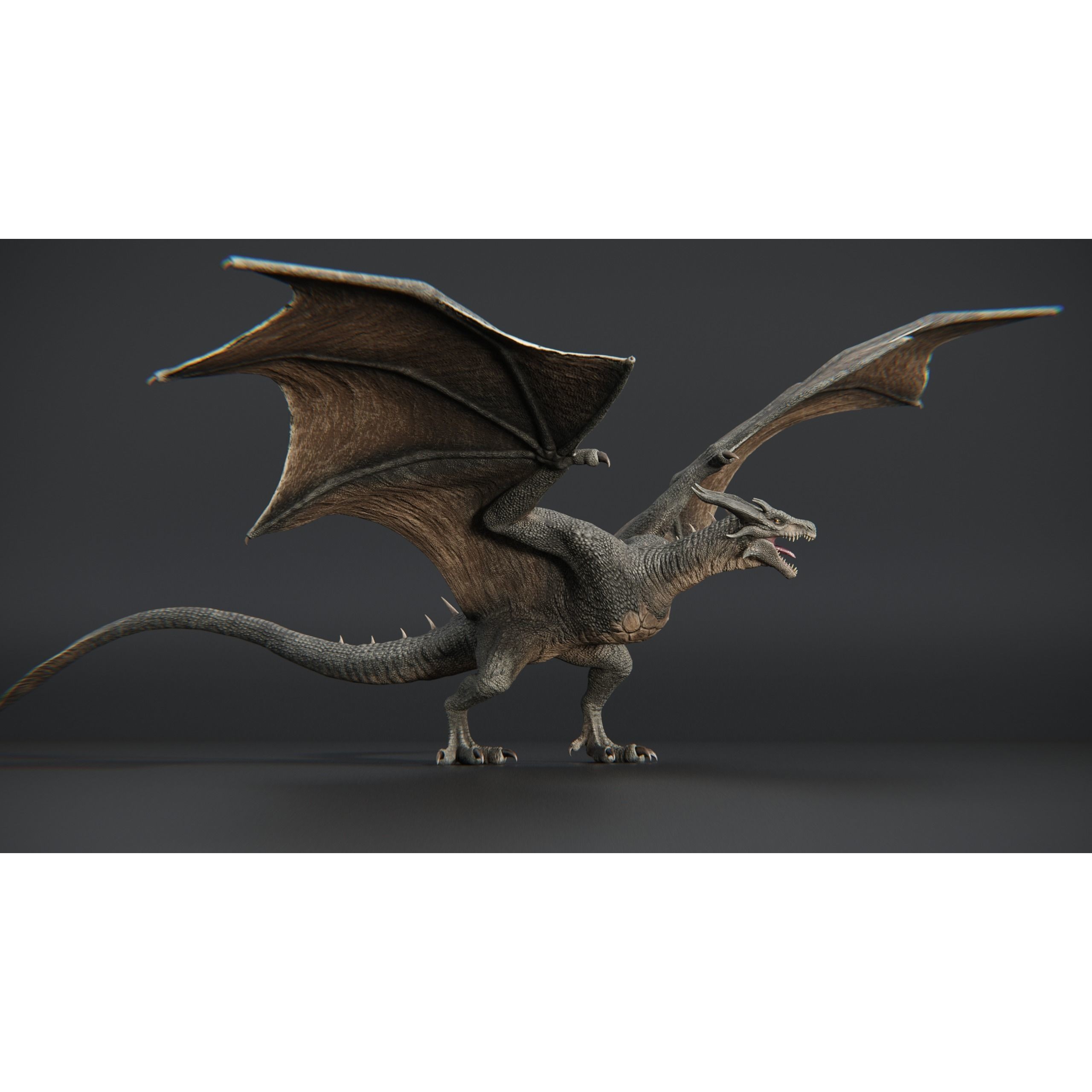 Dragon Wyvern - Low-Poly Game-Ready 3D Model - View 13