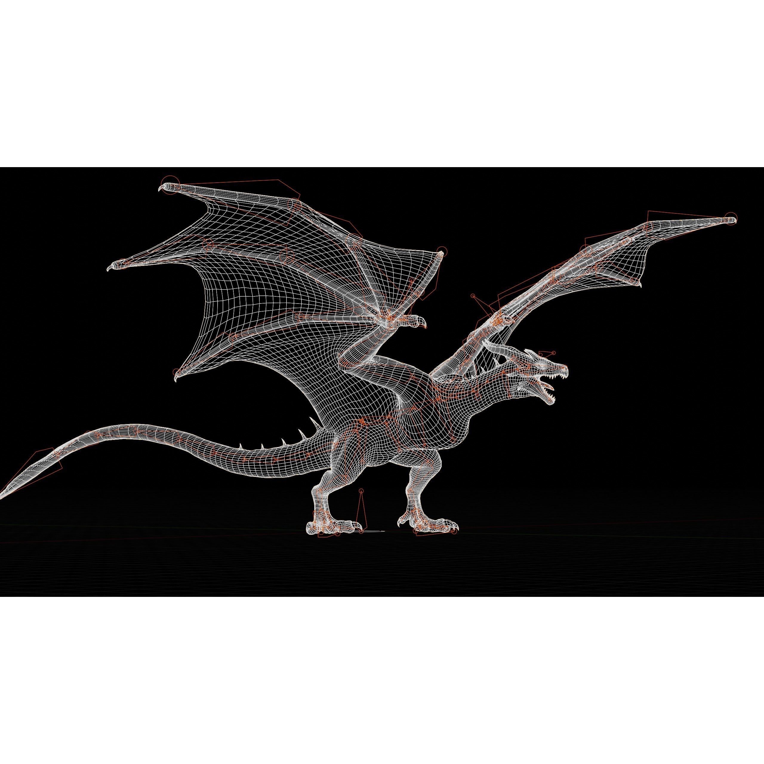 Dragon Wyvern - Low-Poly Game-Ready 3D Model - View 15