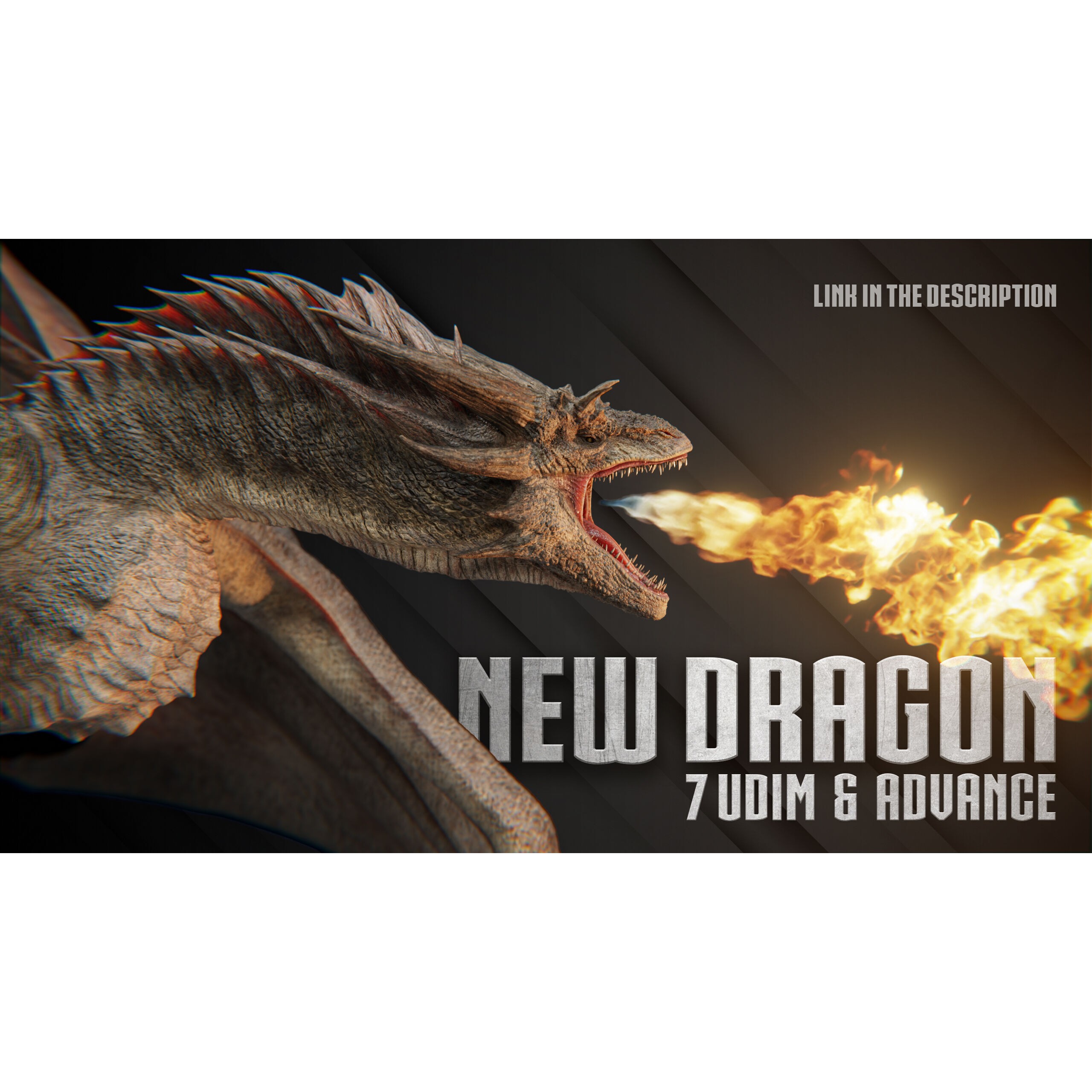 Dragon Wyvern - Low-Poly Game-Ready 3D Model - View 3