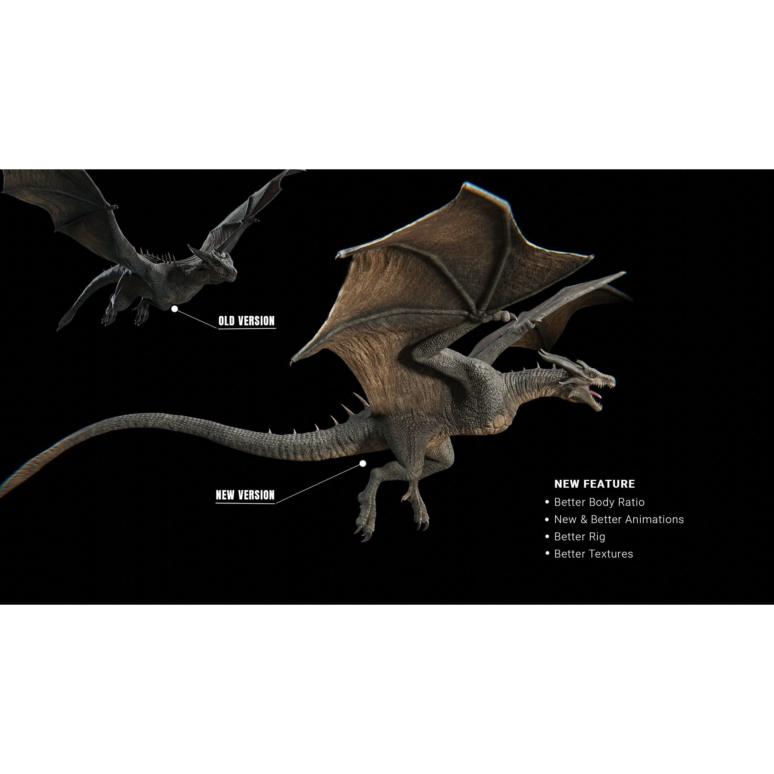 Dragon Wyvern - Low-Poly Game-Ready 3D Model - View 39