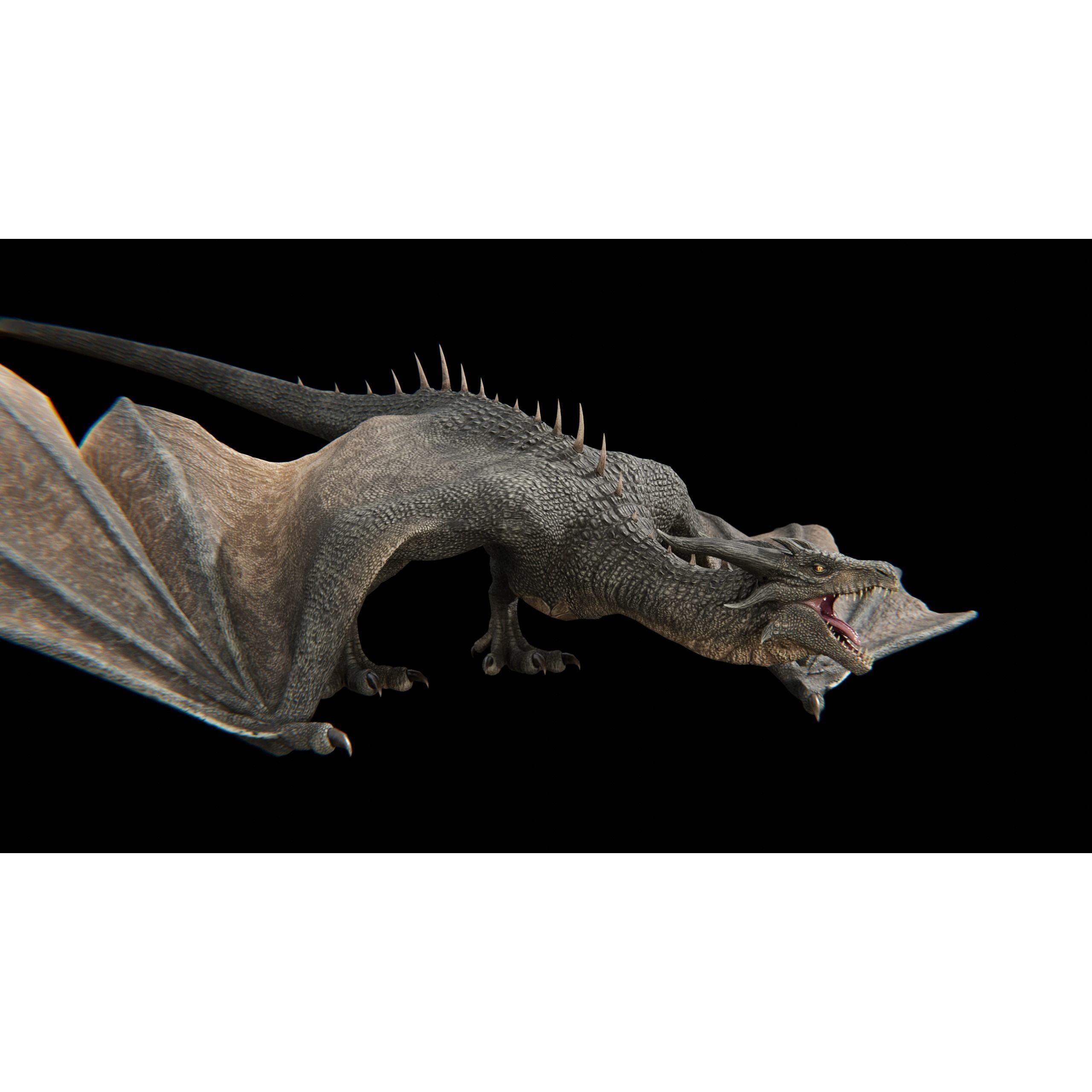 Dragon Wyvern - Low-Poly Game-Ready 3D Model - View 9