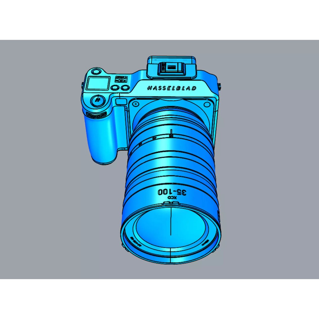 Hasselblad X2D II 100C 3D Model – Realistic Camera Asset, FBX & OBJ - View 24