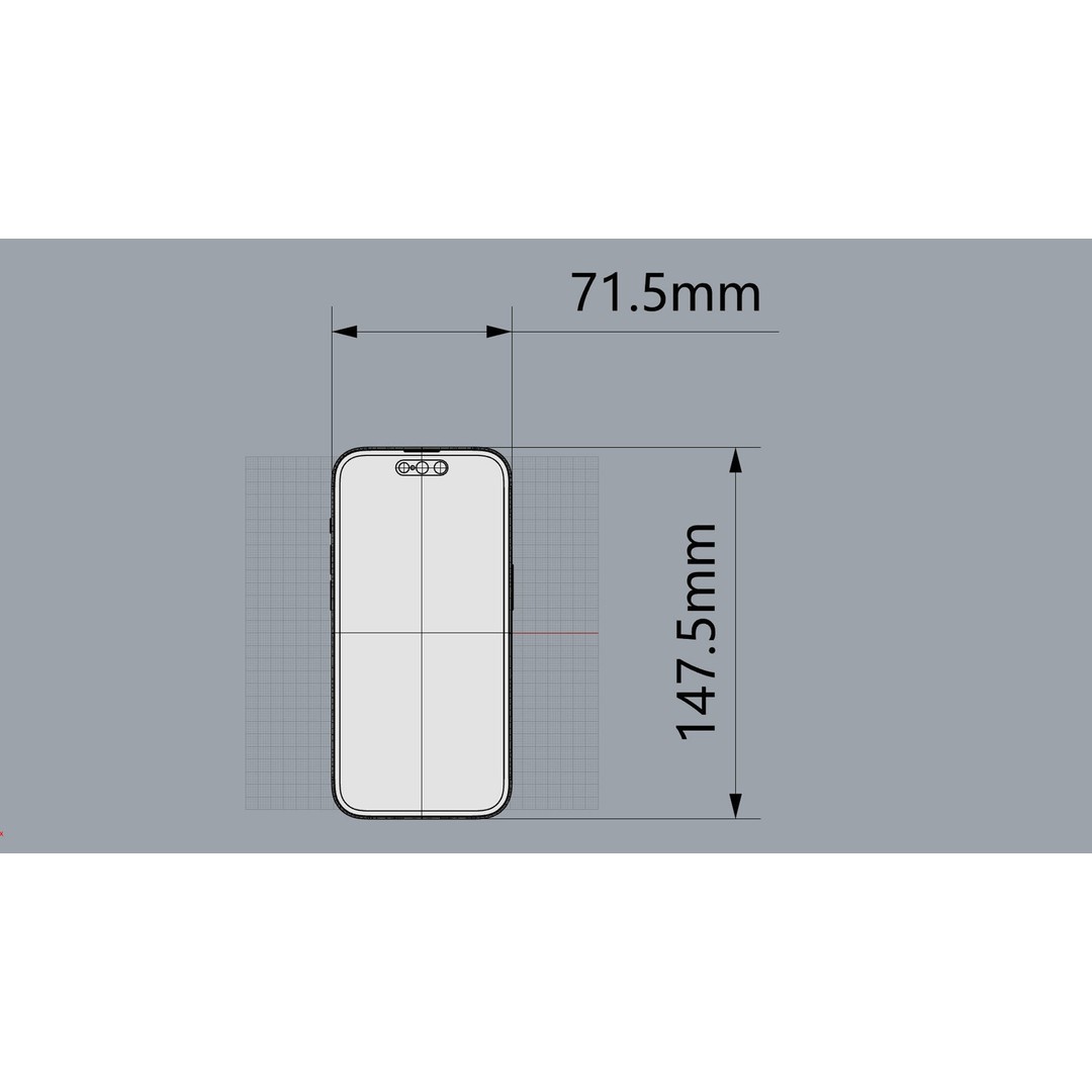 Apple iPhone 14 Pro 3D Model – High-Quality Mobile Phone Asset, FBX, OBJ - View 23