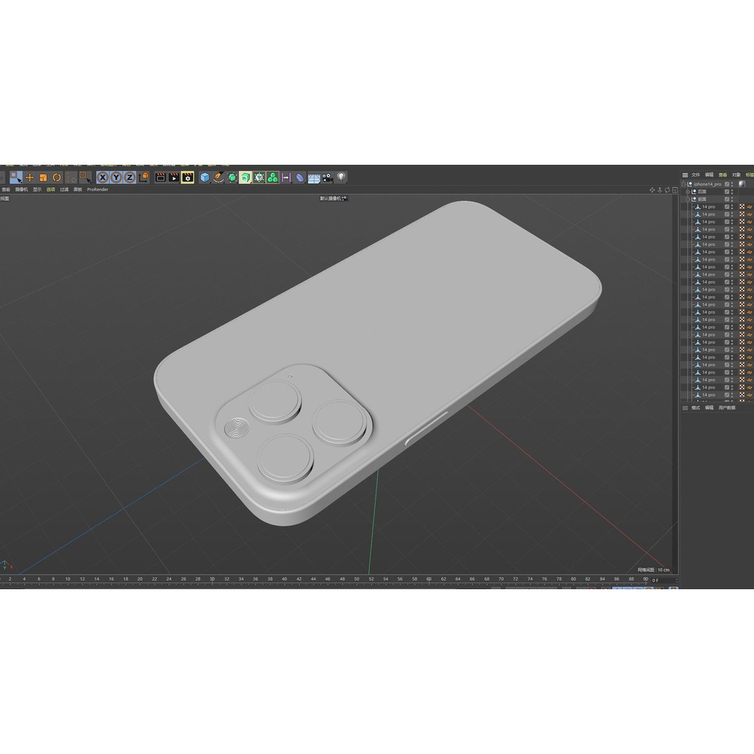 Apple iPhone 14 Pro 3D Model – High-Quality Mobile Phone Asset, FBX, OBJ - View 24