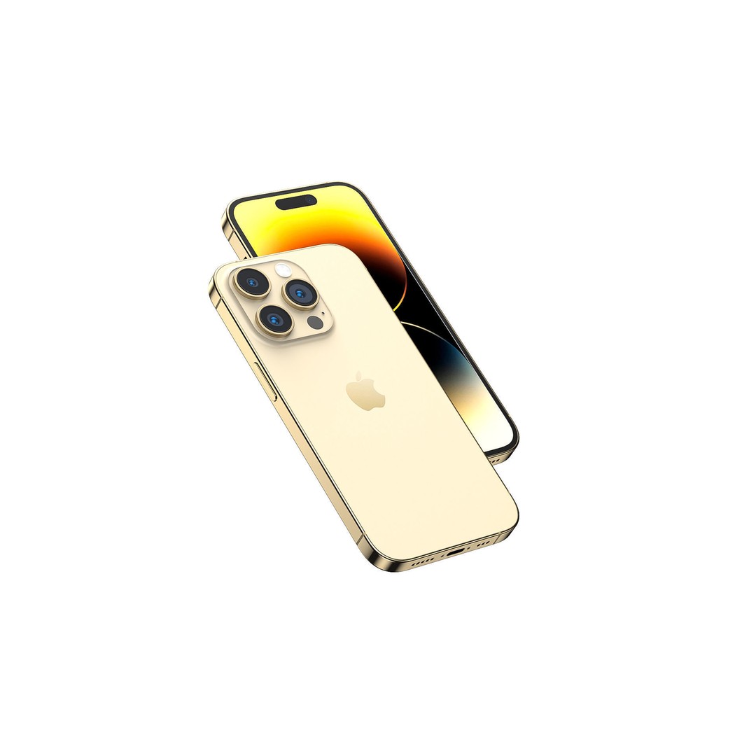 Apple iPhone 14 Pro 3D Model – High-Quality Mobile Phone Asset, FBX, OBJ - View 6