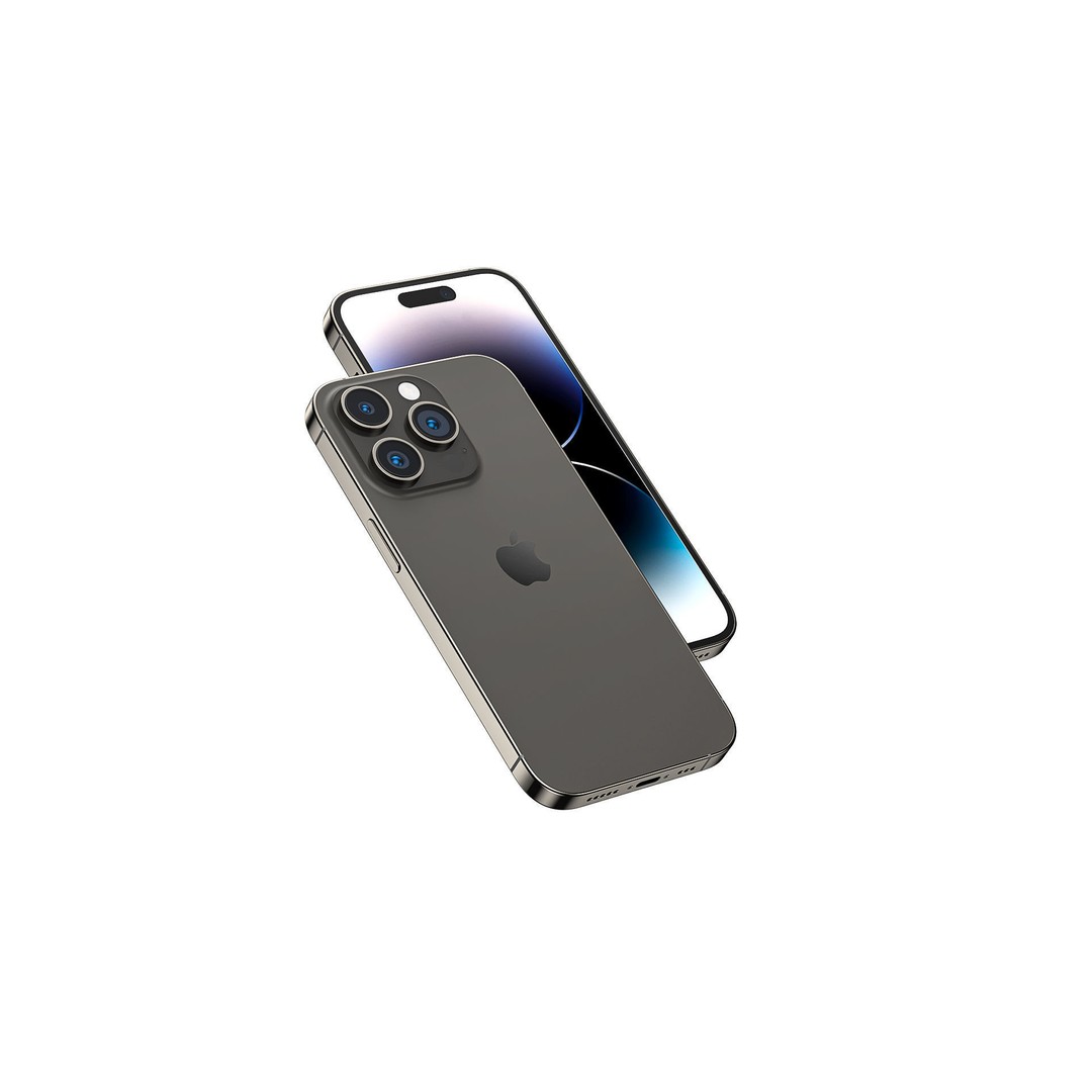 Apple iPhone 14 Pro 3D Model – High-Quality Mobile Phone Asset, FBX, OBJ - View 8