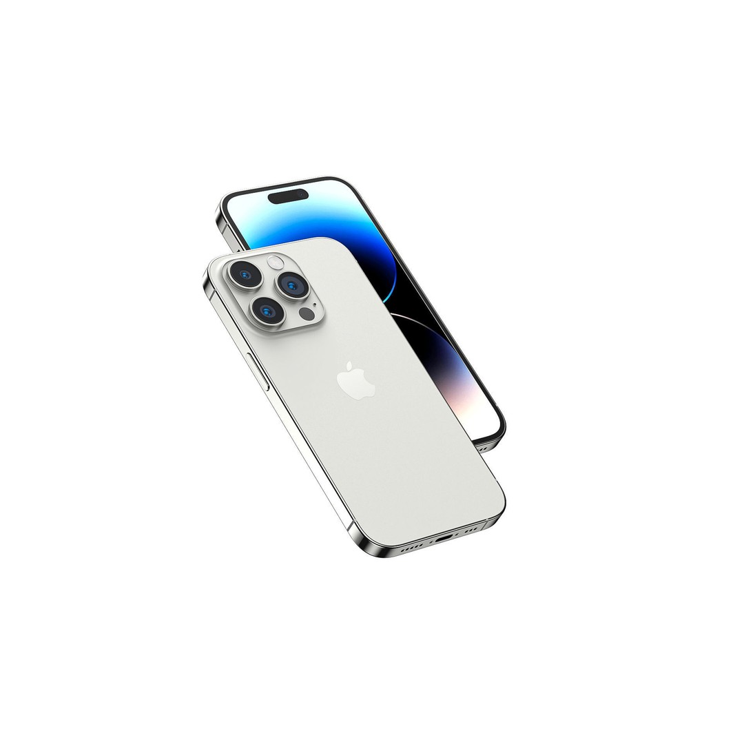 Apple iPhone 14 Pro 3D Model – High-Quality Mobile Phone Asset, FBX, OBJ - View 9