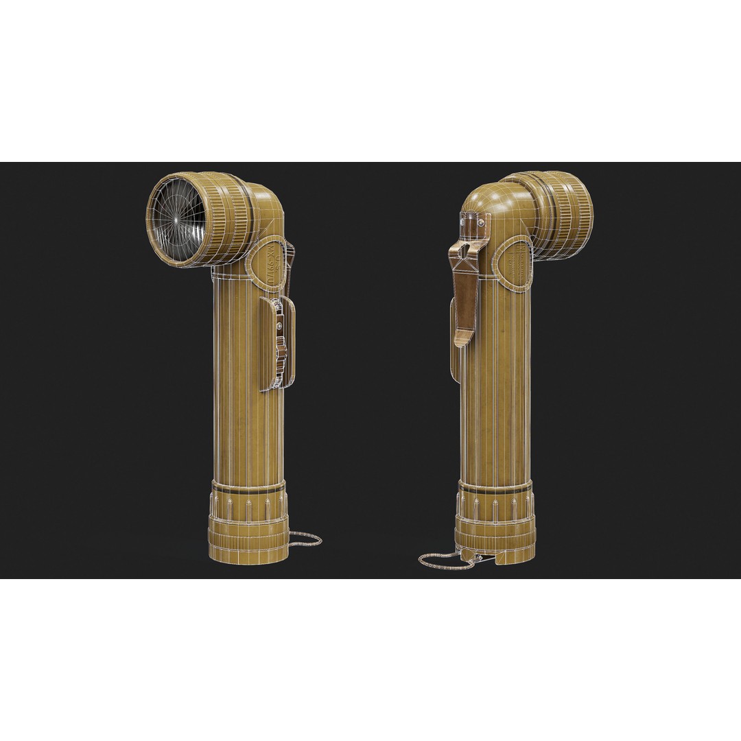 FlashLight 2 3D Model – Low Poly PBR Game Asset, FBX, OBJ - View 5