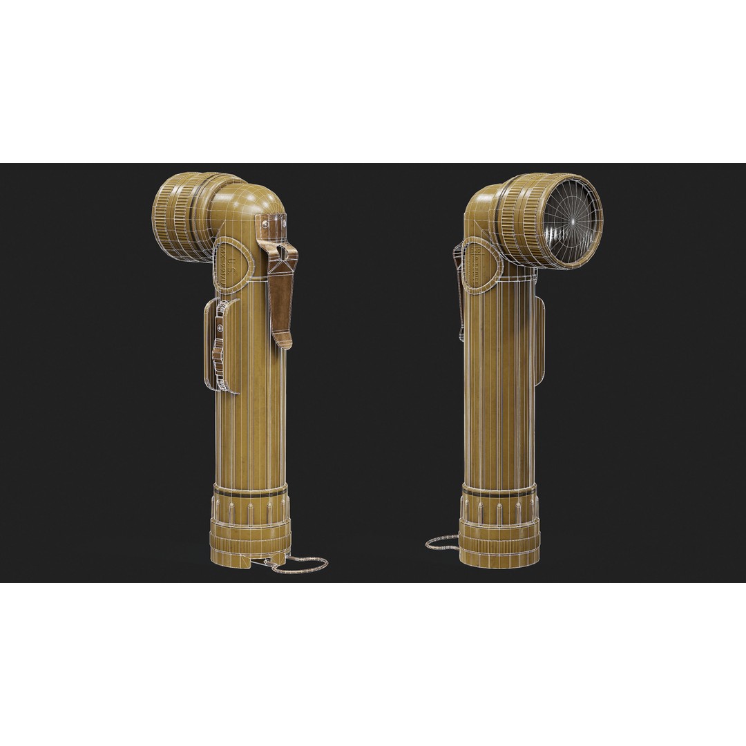 FlashLight 2 3D Model – Low Poly PBR Game Asset, FBX, OBJ - View 7