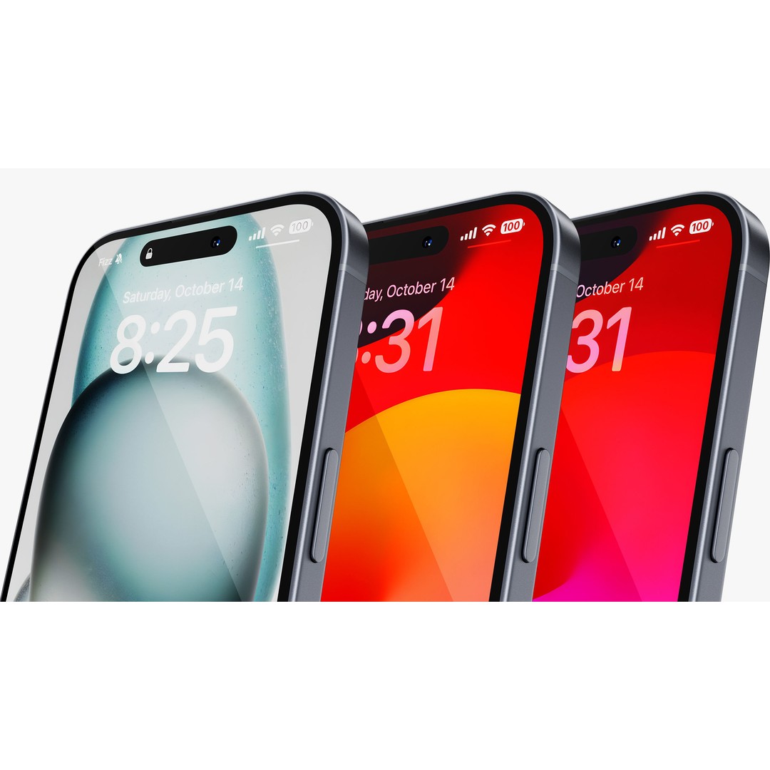 iPhone 15 & 15 Plus Black 3D Model – High Poly PBR Asset, FBX & OBJ - View 11