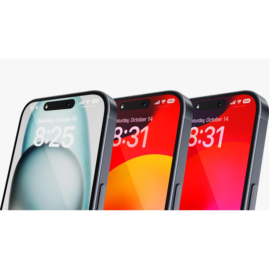 iPhone 15 & 15 Plus Black 3D Model – High Poly PBR Asset, FBX & OBJ - View 12