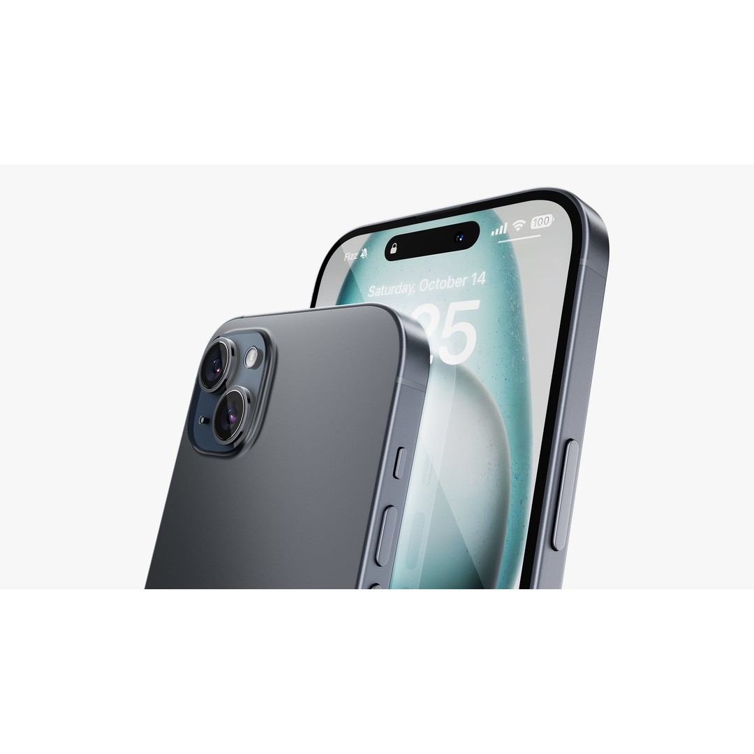 iPhone 15 & 15 Plus Black 3D Model – High Poly PBR Asset, FBX & OBJ - View 13