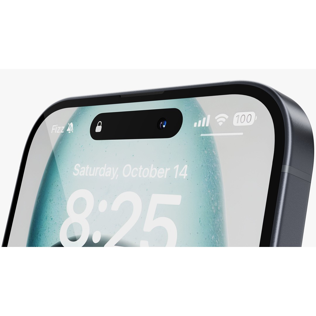 iPhone 15 & 15 Plus Black 3D Model – High Poly PBR Asset, FBX & OBJ - View 15