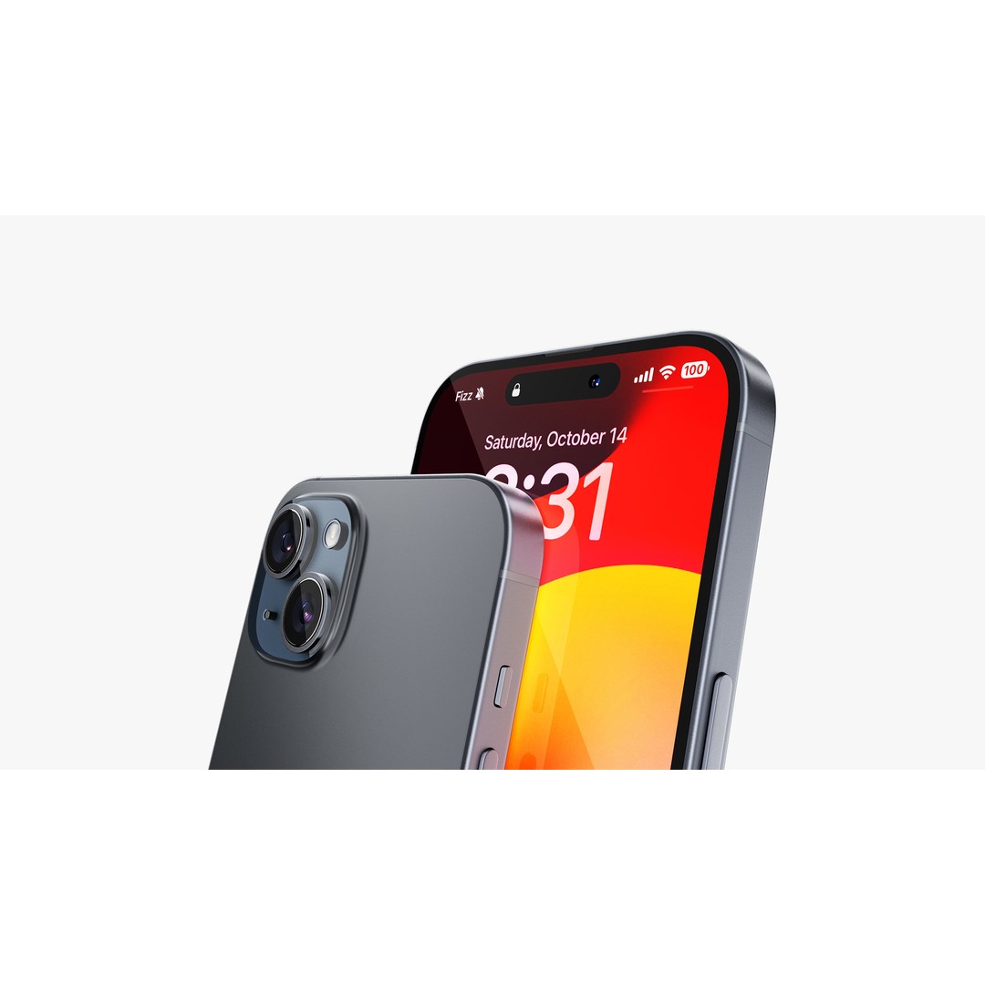 iPhone 15 & 15 Plus Black 3D Model – High Poly PBR Asset, FBX & OBJ - View 25