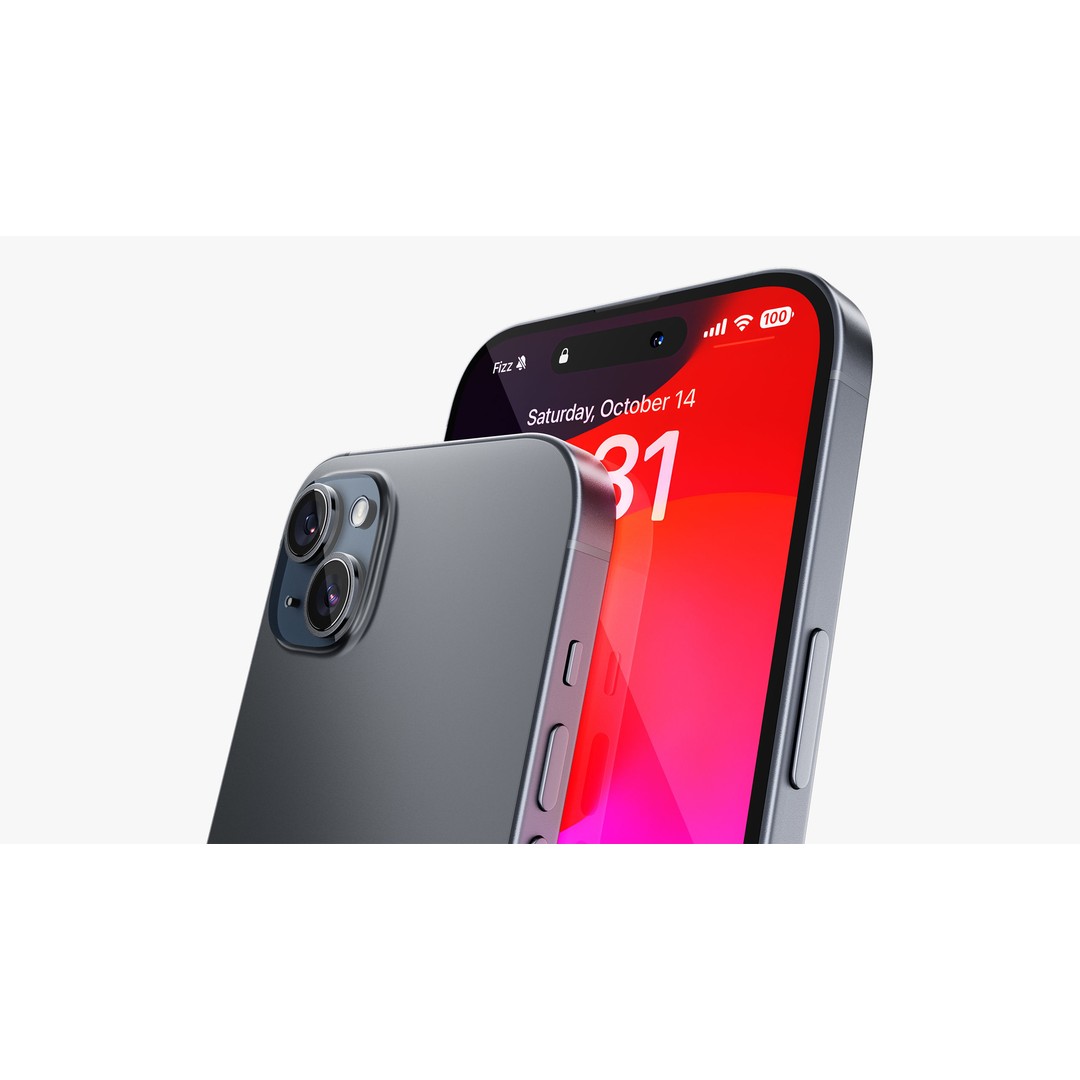 iPhone 15 & 15 Plus Black 3D Model – High Poly PBR Asset, FBX & OBJ - View 29