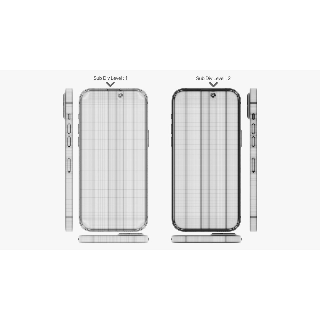 iPhone 15 & 15 Plus Black 3D Model – High Poly PBR Asset, FBX & OBJ - View 41